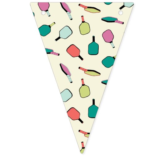 Pickleball! Fun Colorful Pattern Vlaggetjes (Derde vlag)