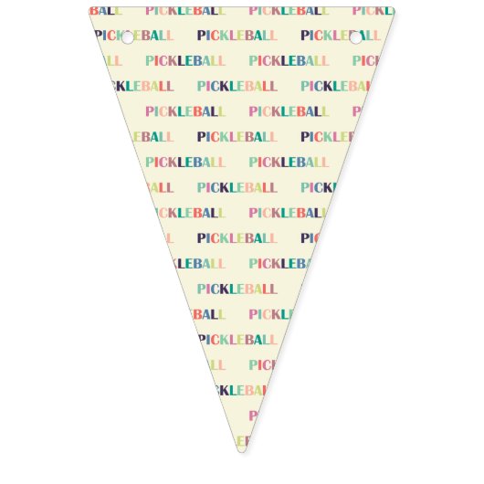 Pickleball! Fun Colorful Pattern Vlaggetjes (Eerste vlag)