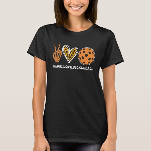 Pickleball Fun Herfst en herfst Halloween Season I T-shirt (Voorkant)