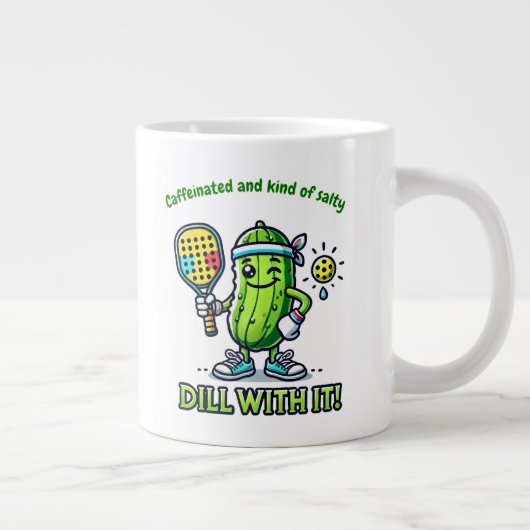 Pickleball Funny Coffee Mug Drinkware Kitchen Grote Koffiekop (Rechts)