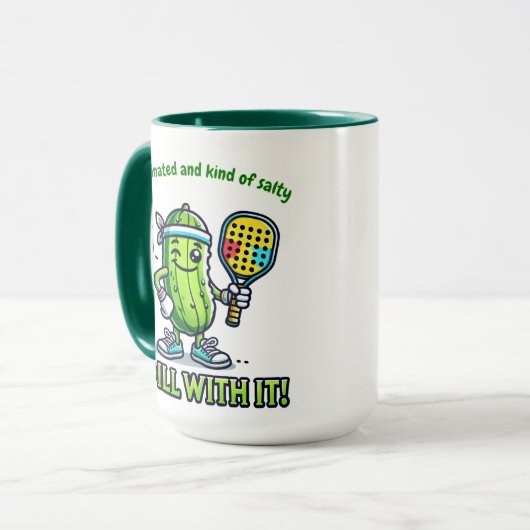 Pickleball Funny Coffee Mug Drinkware Kitchen Mok (Voorkant links)
