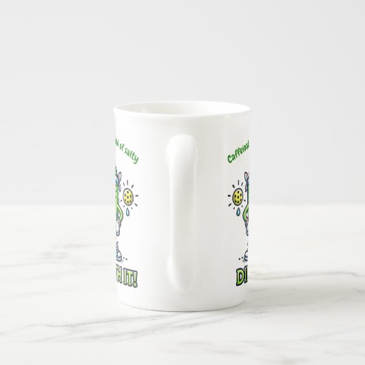 Pickleball Funny Coffee Mug Drinkware Kitchen Porselein Kop (Achterkant)