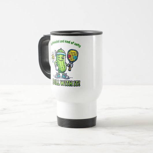 Pickleball Funny Coffee Mug Drinkware Kitchen Reisbeker (Voorkant links)