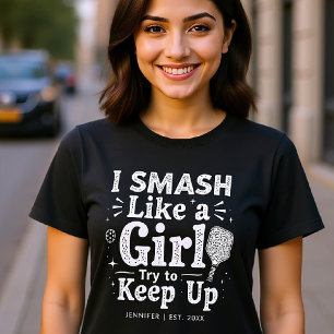Pickleball Funny Gezegde gepersonaliseerd cadeau v T-shirt