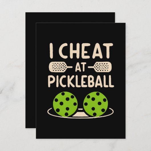 Pickleball Funny Informatiekaartje (Voorkant / Achterkant)