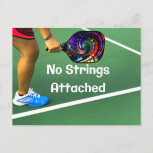 Pickleball Funny No Strings Attached Briefkaart