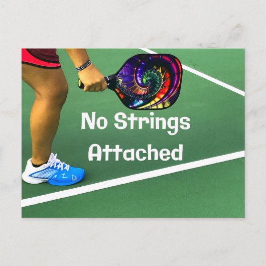 Pickleball Funny No Strings Attached Briefkaart (Voorkant)