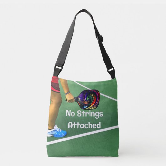 Pickleball Funny No Strings Attached Crossbody Tas (Voorkant)