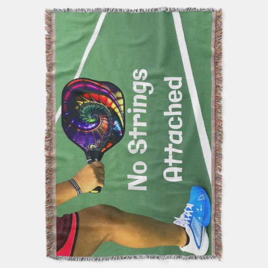 Pickleball Funny No Strings Attached Deken (Voorkant Verticaal)