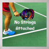 Pickleball Funny No Strings Attached Poster (Voorkant)