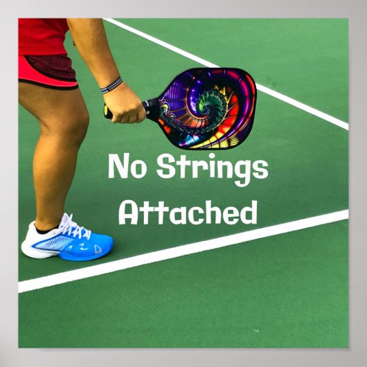 Pickleball Funny No Strings Attached Poster (Voorkant)