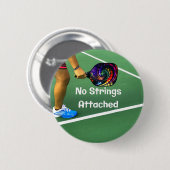 Pickleball Funny No Strings Attached Ronde Button 5,7 Cm (Voorkant /achterkant)