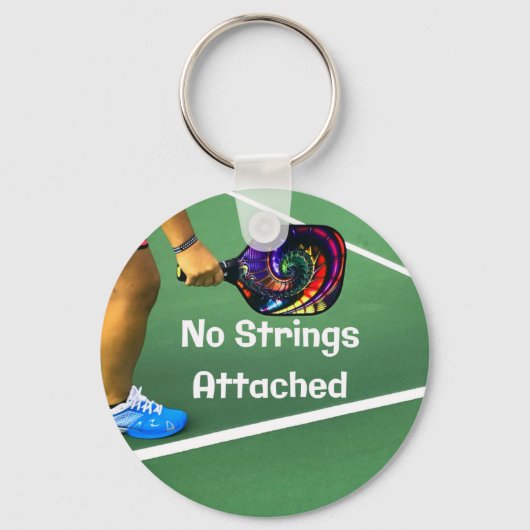 Pickleball Funny No Strings Attached Sleutelhanger (Voorkant)