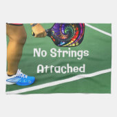 Pickleball Funny No Strings Attached Theedoek (Horizontaal)
