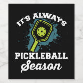 Pickleball Funny Pickleball Gifts Wijn Etiket (Enkel label)