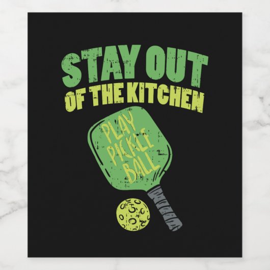 Pickleball Funny Pickleball Gifts Wijn Etiket (Enkel label)