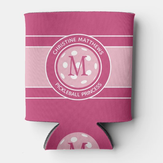 Pickleball Funny Quote Aangepaste naam Initiaal Ro Blikjeskoeler (Voorkant)