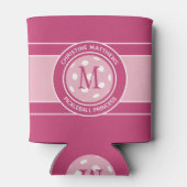 Pickleball Funny Quote Aangepaste naam Initiaal Ro Blikjeskoeler (Achterkant)