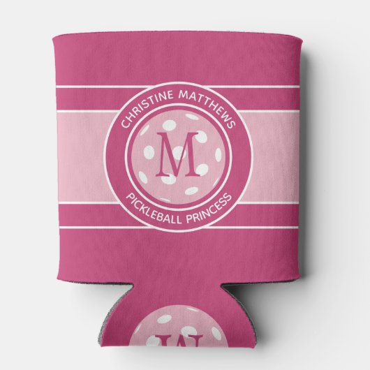 Pickleball Funny Quote Aangepaste naam Initiaal Ro Blikjeskoeler (Achterkant)