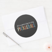 Pickleball Funny Ronde Sticker (Envelop)