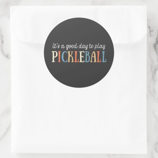 Pickleball Funny Ronde Sticker (Tas)