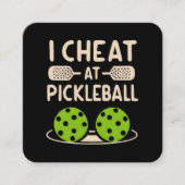 Pickleball Funny Vierkante Visitekaartje (Voorkant)