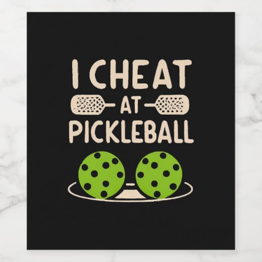 Pickleball Funny Wijn Etiket (Enkel label)