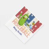 Pickleball fwith Amerikaanse thema voor 4 juli Servet (Hoek)