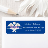 Pickleball Gal Floral - Aangepaste voornaam Etiket (Insitu)