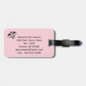 Pickleball Gal Paddles Monogram Aangepaste naam Bagagelabel (Achterkant horizontaal)