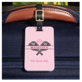 Pickleball Gal Paddles Monogram Aangepaste naam Bagagelabel