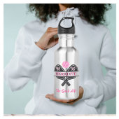 Pickleball Gal Paddles Monogram Aangepaste voornaa Waterfles