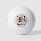 PIckleball Gal Queen of the Court Golfballen (Voorkant)