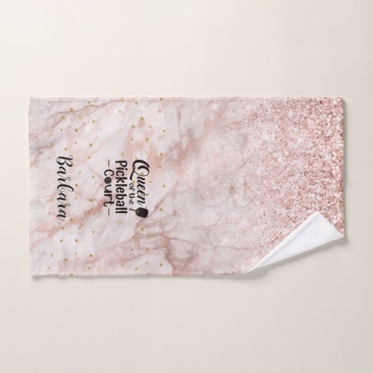 PIckleball Gal Queen of the Court Hand Towel Handdoek (Handdoek)