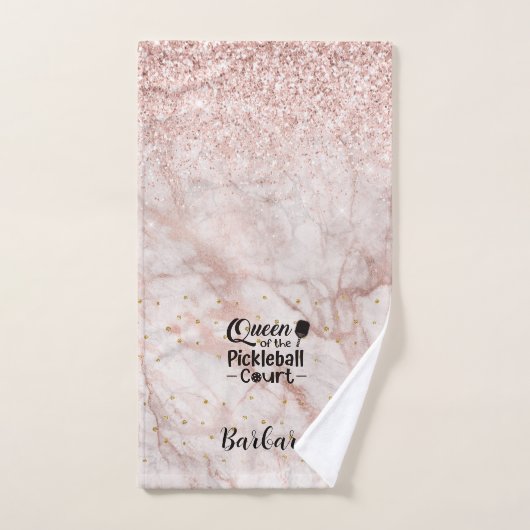 PIckleball Gal Queen of the Court Hand Towel Handdoek (Handdoek)