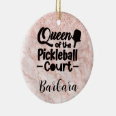 PIckleball Gal Queen of the Court Keramisch Ornament (Rechts)