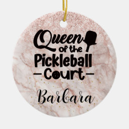 PIckleball Gal Queen of the Court Keramisch Ornament
