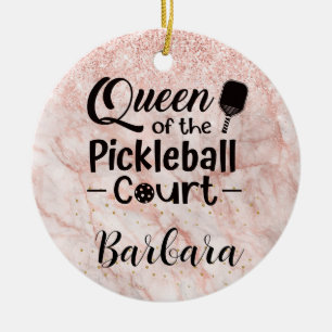 PIckleball Gal Queen of the Court Keramisch Ornament