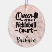 PIckleball Gal Queen of the Court Keramisch Ornament (Links)