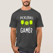 Pickleball Gamer peddels en bal T-shirt (Voorkant)