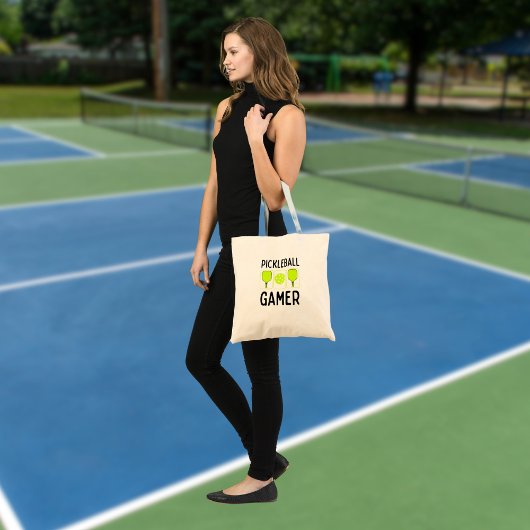 Pickleball Gamer peddels en bal Tote Bag