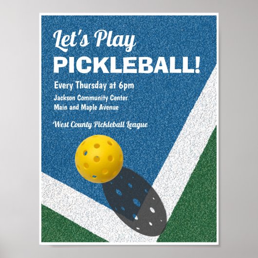 Pickleball Games Adverteren Poster (Voorkant)