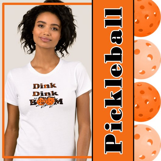 Pickleball Gear Dink Boom Grunge Sinaasappel Bombs T-shirt