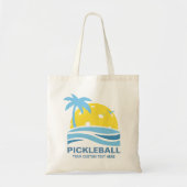 Pickleball Gear Tropical Palm Tree Sun Aangepaste Tote Bag (Voorkant)