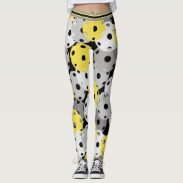💛 Pickleball - geel, grijs op zwart, 2021 kleuren Leggings
