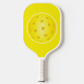 Pickleball Geel Wit Patroon Monogram Pickleball Paddle (Achterkant)