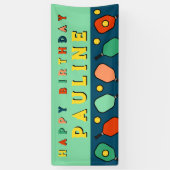 Pickleball Gefeliciteerd Verjaardag Spandoek (Verticaal)