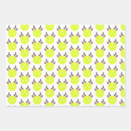 Pickleball Geïnspireerd met Kerstmis Inpakpapier Vel