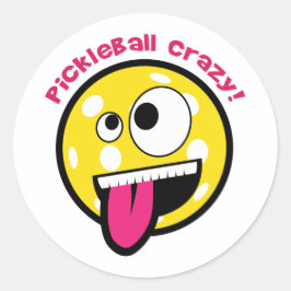 Pickleball gek ronde sticker