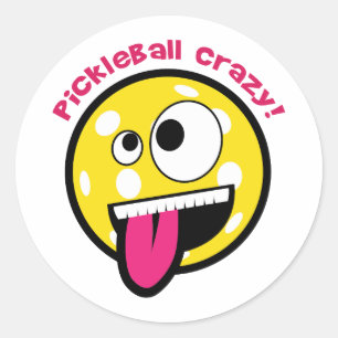 Pickleball gek ronde sticker